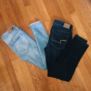bundle of american eagle jeans
